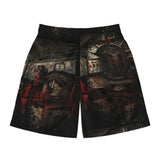 Statue of Liberty Urban Graffiti Men's Jogger Shorts — Puerto Rican Flag Street-Art Design